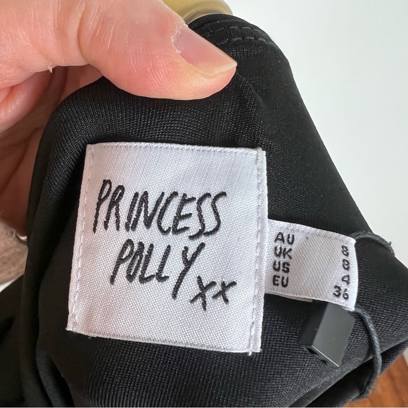 NWT Princess Polly Caprani Long Sleeve Mini Dress Black Size 4 - Picture 4 of 6